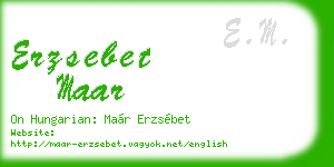 erzsebet maar business card